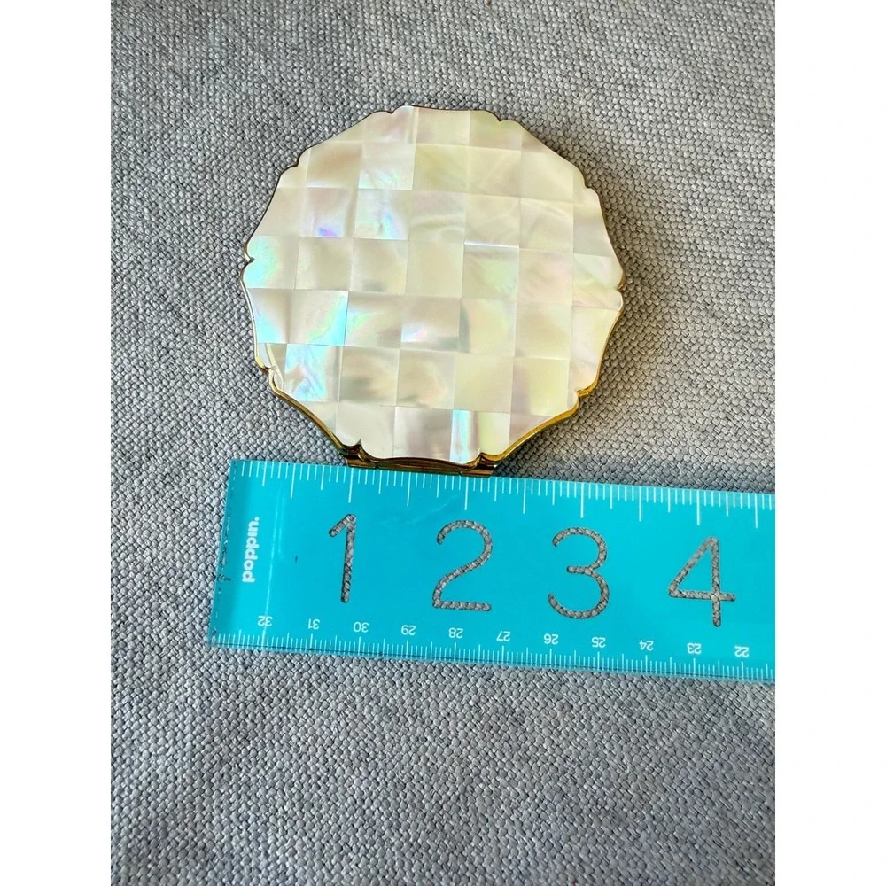 Vintage Stratton Mother of Pearl Compact Mirror England White Cross Drugs Vegas